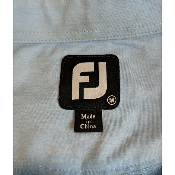 Foot Joy Polo Golf White Blue Short Sleeve Men's L Carter‎ Plantation Golf - Picture 3 of 8